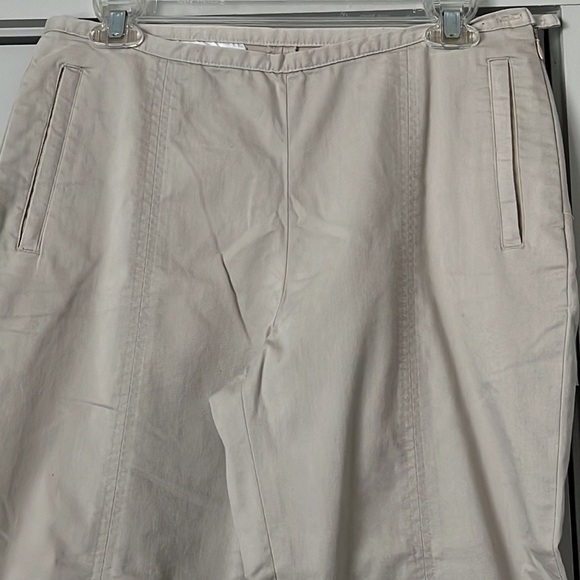 NIKE Golf Dri-Fit khaki ankle cotton blend flat front women’s pants Sz 8 M - Picture 2 of 10